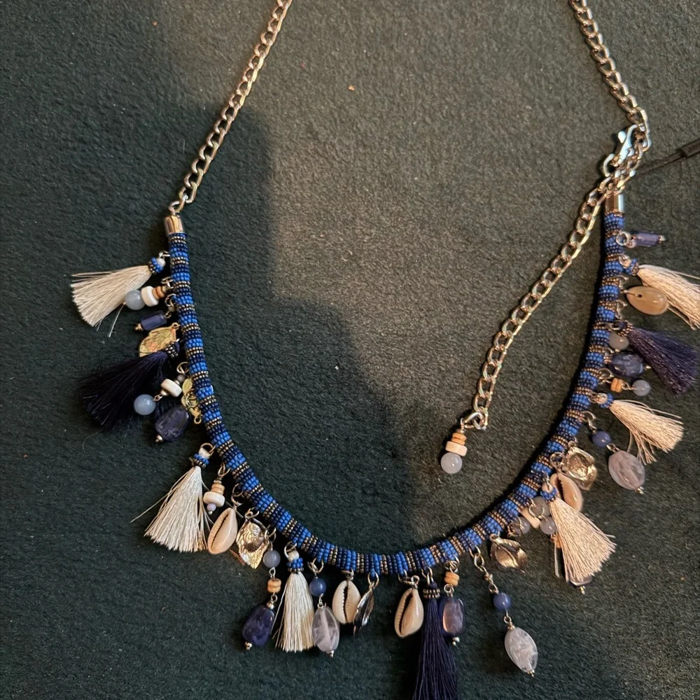 Belt Seashell Beads Chain Belt down by the seashore great detail gorgeous colors